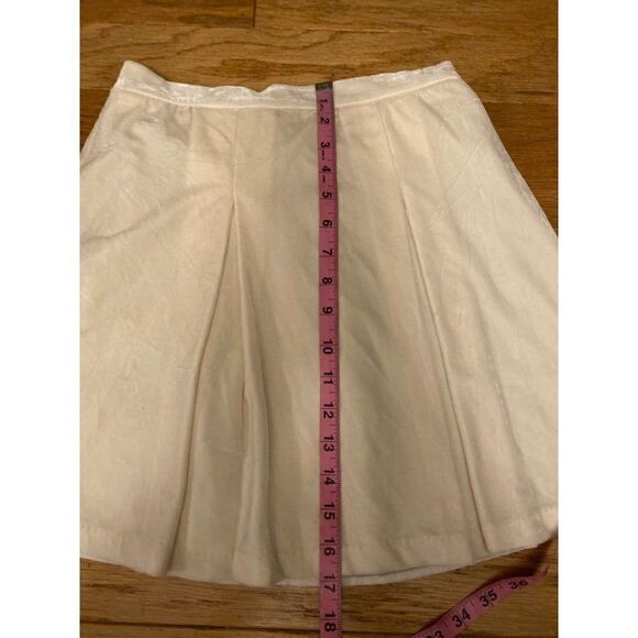 Charter Club, women's cream velvet lined pleated elastic waist skirt size 14 - Picture 8 of 8